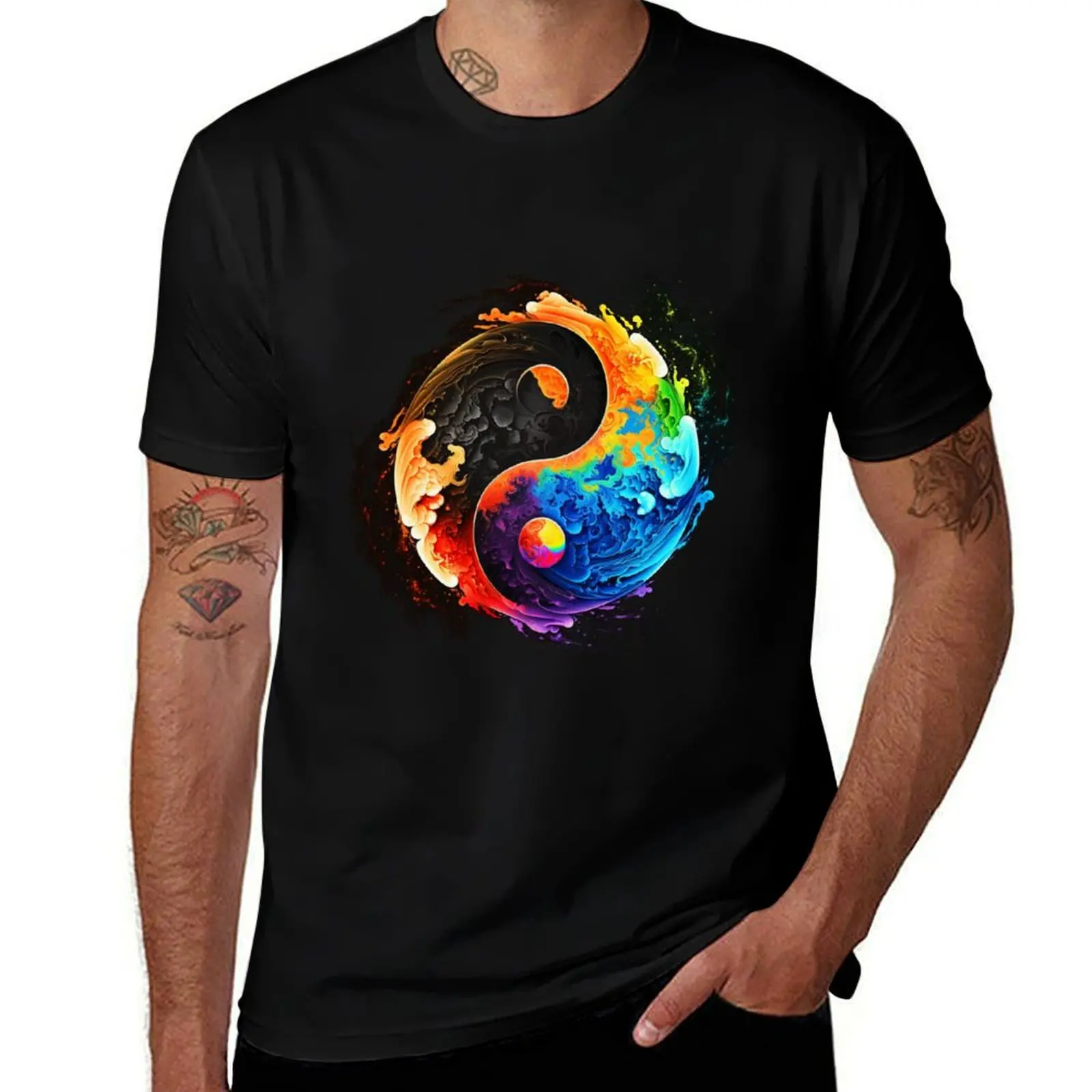 Yin-Yang Clouds T-Shirt Big and Tall Loose Fit T-Shirt