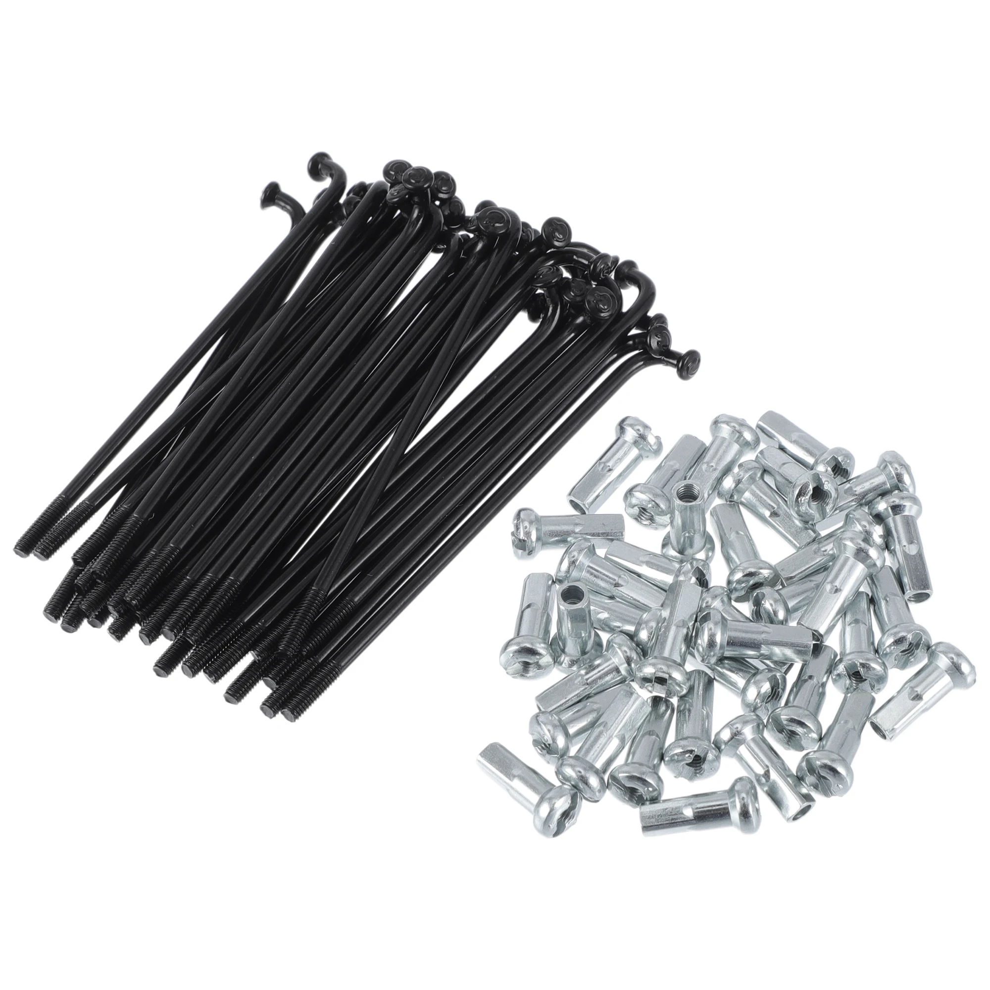 AliExpress X Autohaux X autohaux Bicycle Spokes Bike Wheel Spokes With Nipples 13G Length 67mm-159mm 45 Carbon Steel Black High Strength Bike Spoke