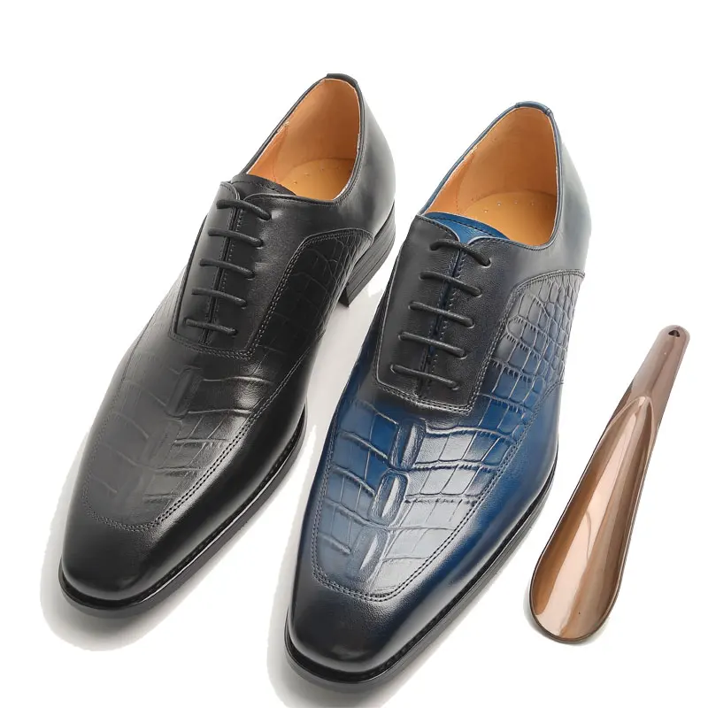 

New Arrival Business Men's Shoes Cowhide Leather Dress Wedding Shoes High Quality Fashion Trendy Official Formal Leather Shoes