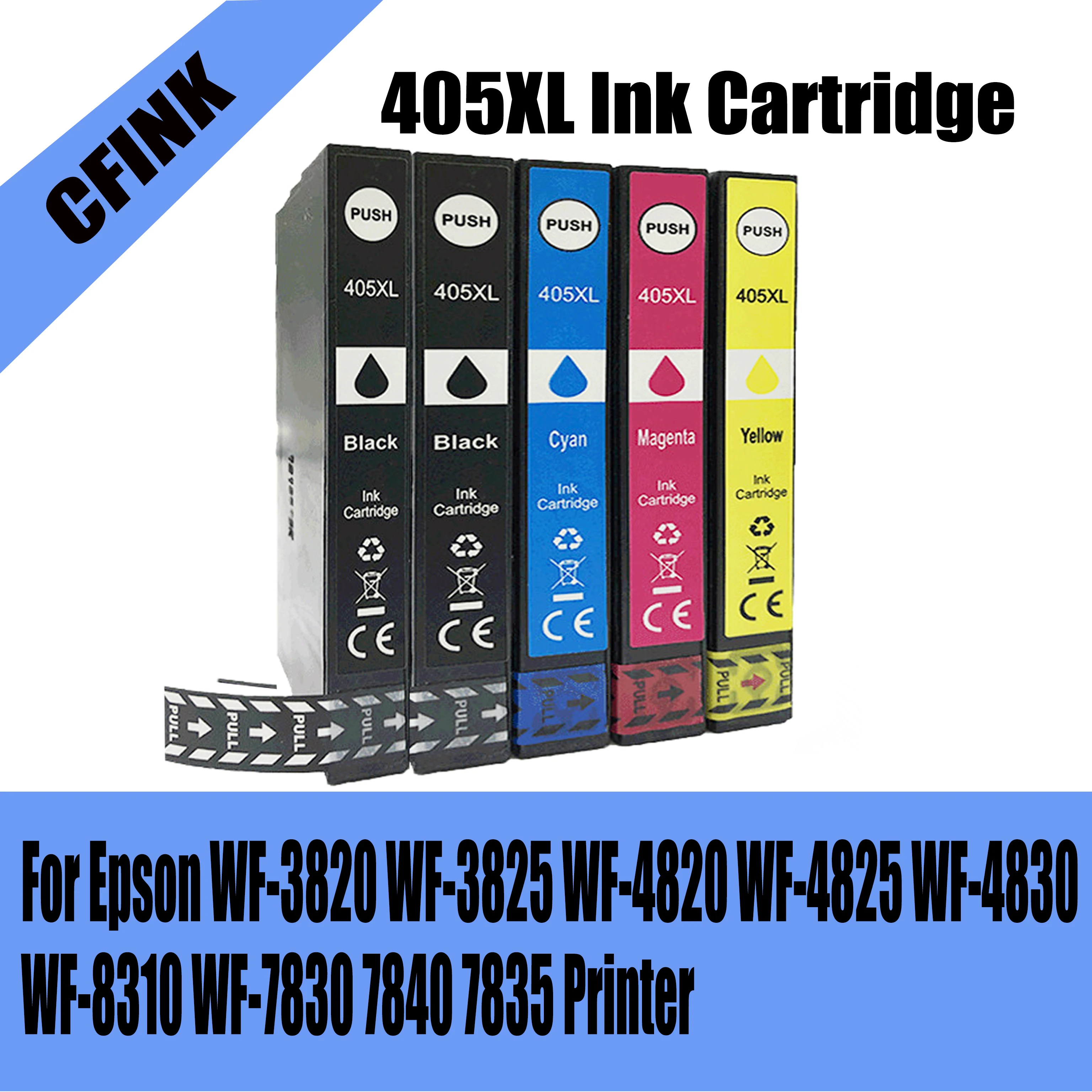 

405XL T405XL Ink Cartridge T405 Compatible For Epson WF-3820 WF-3825 WF-4820 WF-4825 WF-4830 WF-8310 WF-7830 7840 7835 Printer