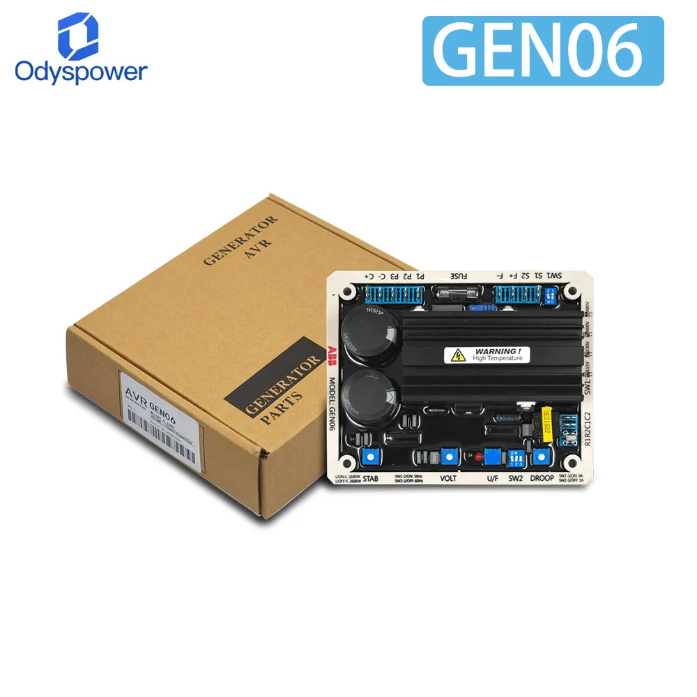 GEN06 ABB Automatic Voltage Regulator AVR Control Module, Diesel Generator Set Stabilizer Genset Replacement Spare Part