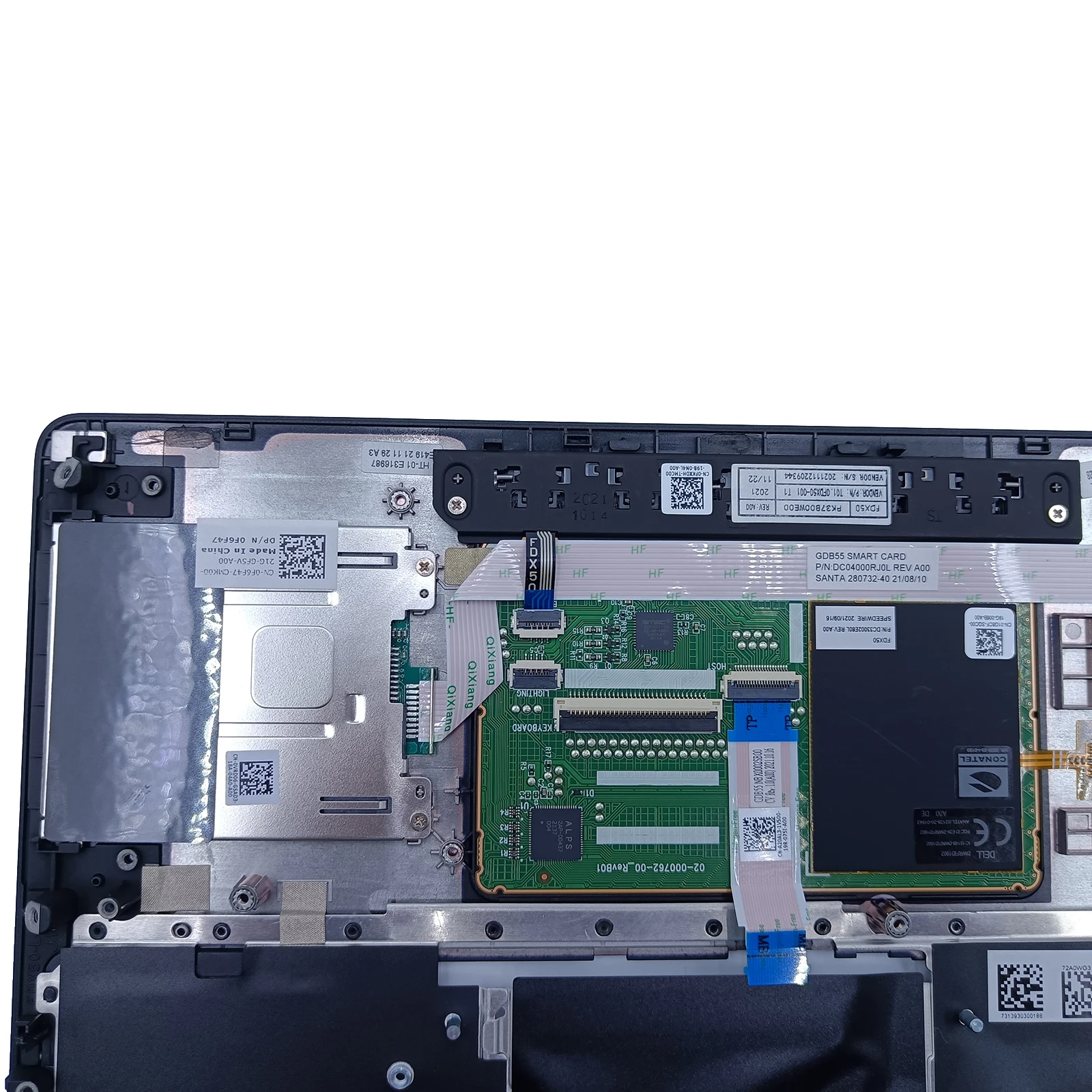 Laptop Top Case for DELL Precision 7550 with Touchpad Fingerprint Power Button 0VN1PF