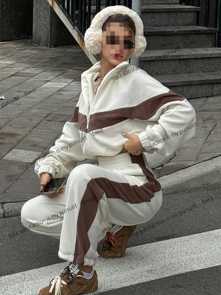 

ZOCI-autumn and winter two-piece set, pants set, women's sportswear, Y2k sweater, sports elastic waist streetwear