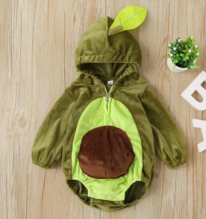 

Nicoxijia Infant Toddler Baby Halloween Pumpkin Avocado Costumes Cute Hoodie Romper Jumpsuit Warm Costume Clothes