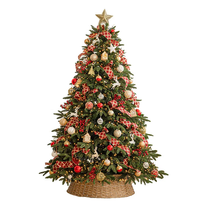 PE Mixed Leaf Encrypted Christmas Tree Package Home Decorations Atmosphere Decoration Arrangement Large Ornament