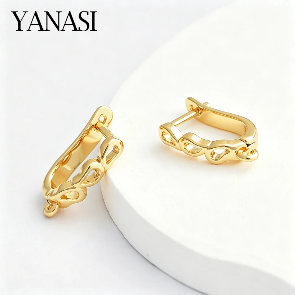 33 verschiedene Ohrringhaken, 18K Gold / Rhodium-beschichtetes Messing, Ohrringzubehör für DIY-Schmuckherstellung für Damen, Fabrikgroßhandel – Detail 3