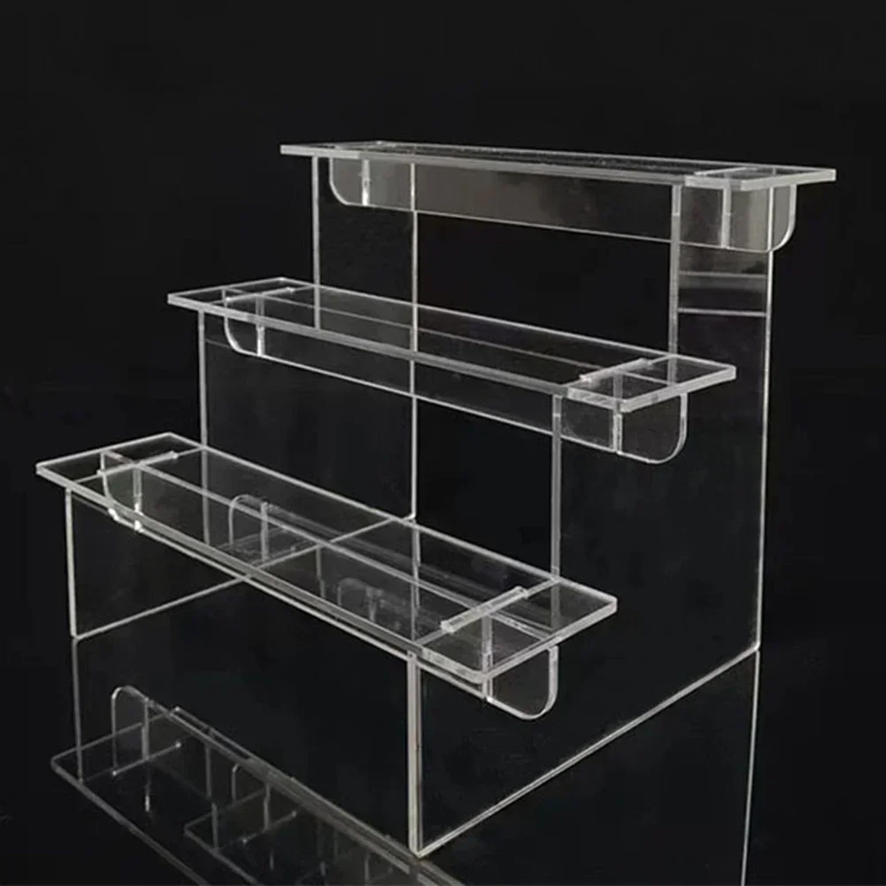 Tier Clear Acrylic Display Stand Ladder Jewelry Showcase Storage Organizer Rack Shelf Holder Model-Perfume Display Stand