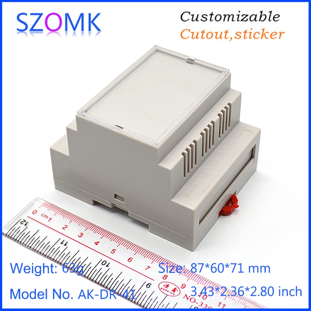 1 Stuk 87*60*71Mm Abs Materiaal Plastic Besturingsschakelaar Behuizing Plc Elektronica Plastic Behuizing Voor Pcb-Ontwerp