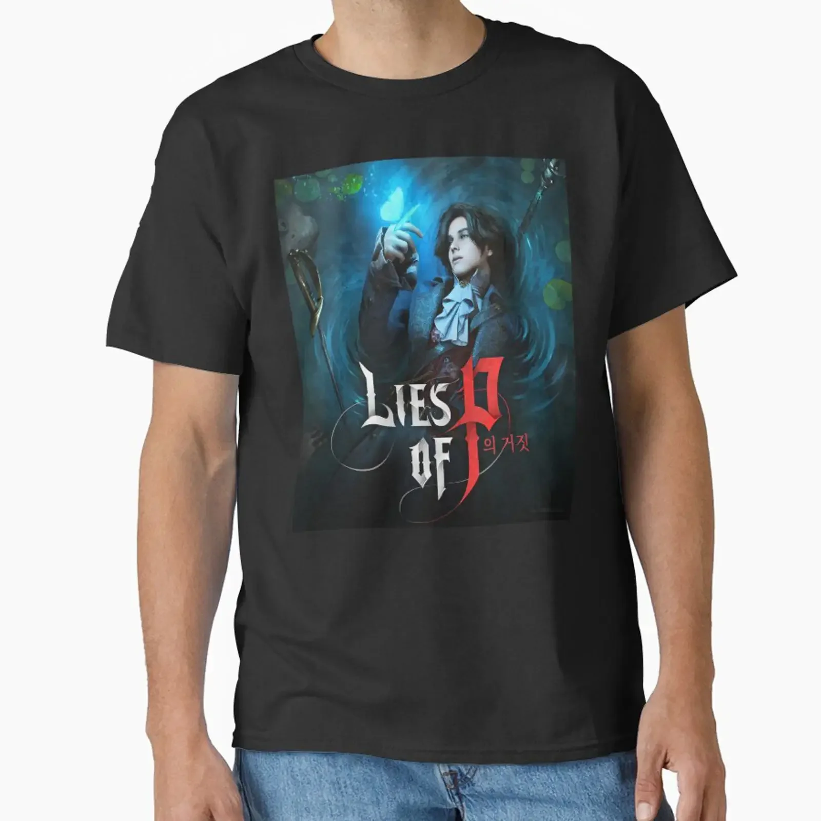 Lies of P Classic T Shirt vintage Washed Breathable Top For Everyday Wear Stretched Slightly homme streetwear Comfortable