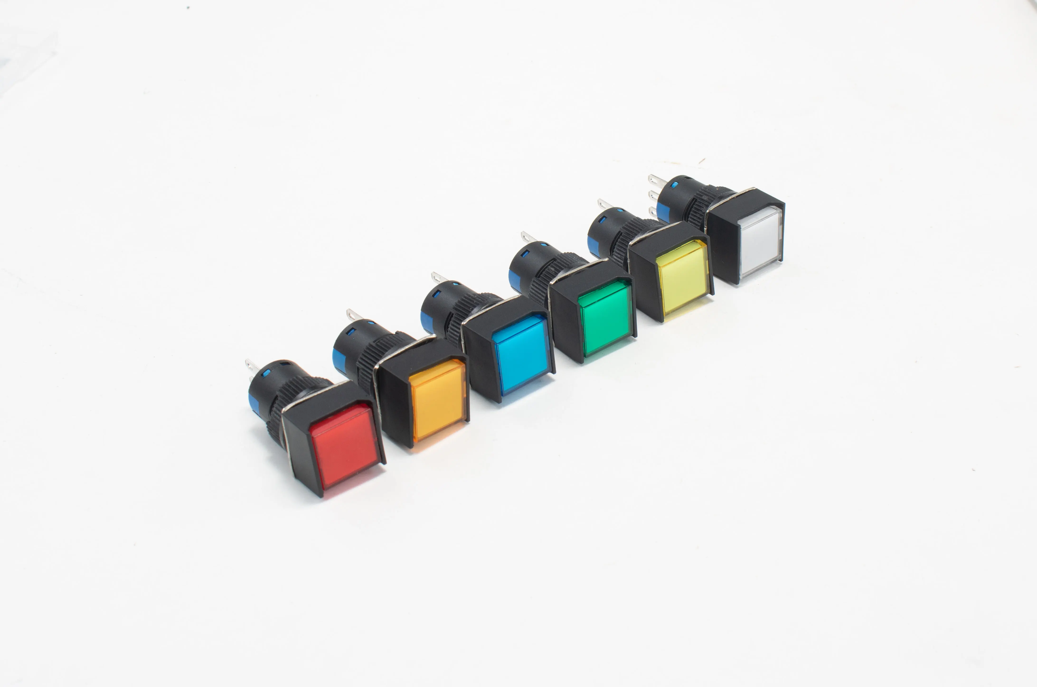 Button Switch LA16 Self Locking Reset Rectangle Circle Square Power Supply Contact Push Button Switch