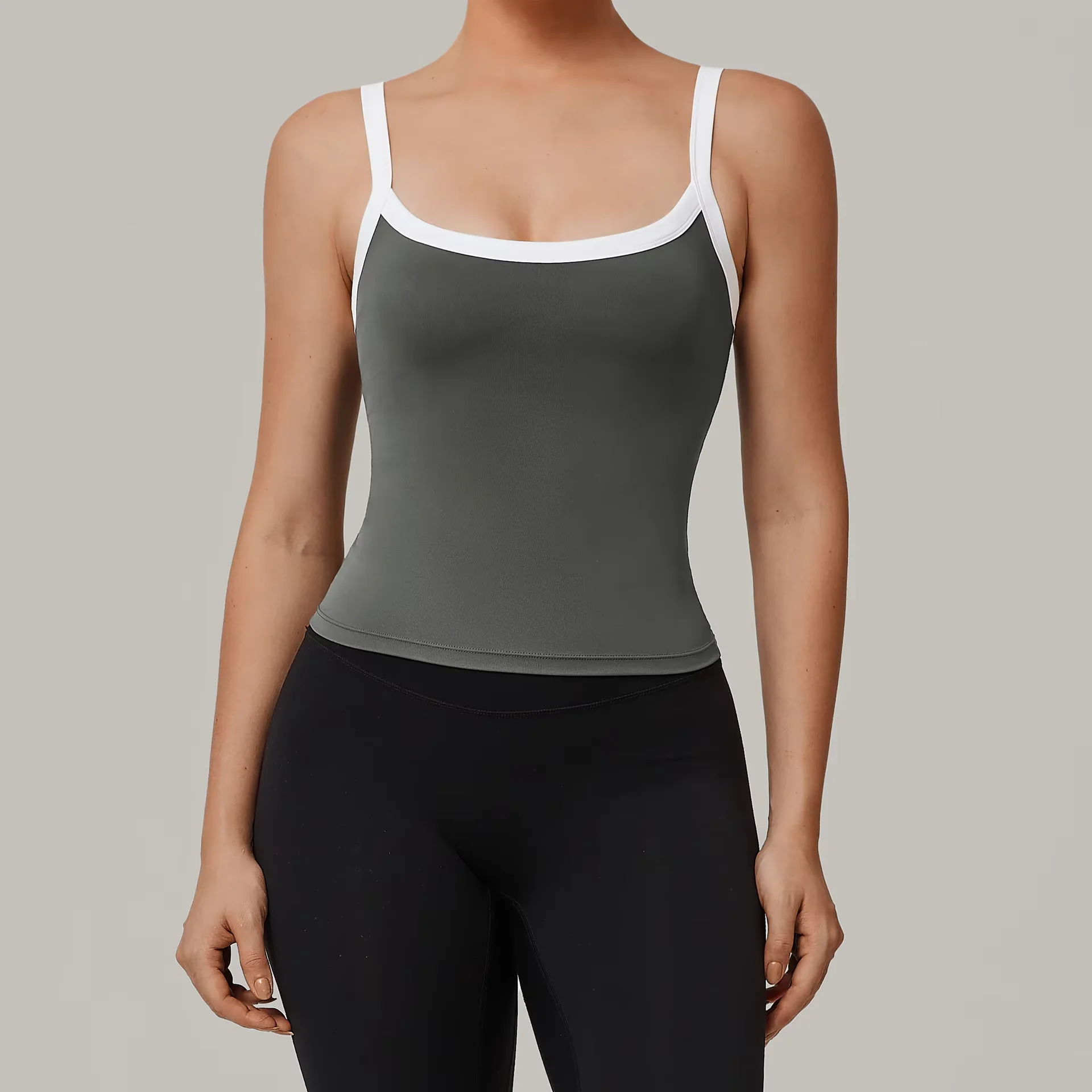 

Однотонный жилет для йоги с полым принтом, модные майки для фитнеса для бега, материал из спандекса, эластичная поддержка