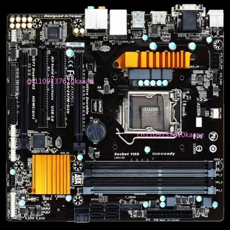 Para Gigabyte Z97M-D3H 1150 Pines, Compatible con I7 4790K, Memoria DDR3, Placa Base MATX Mediana
