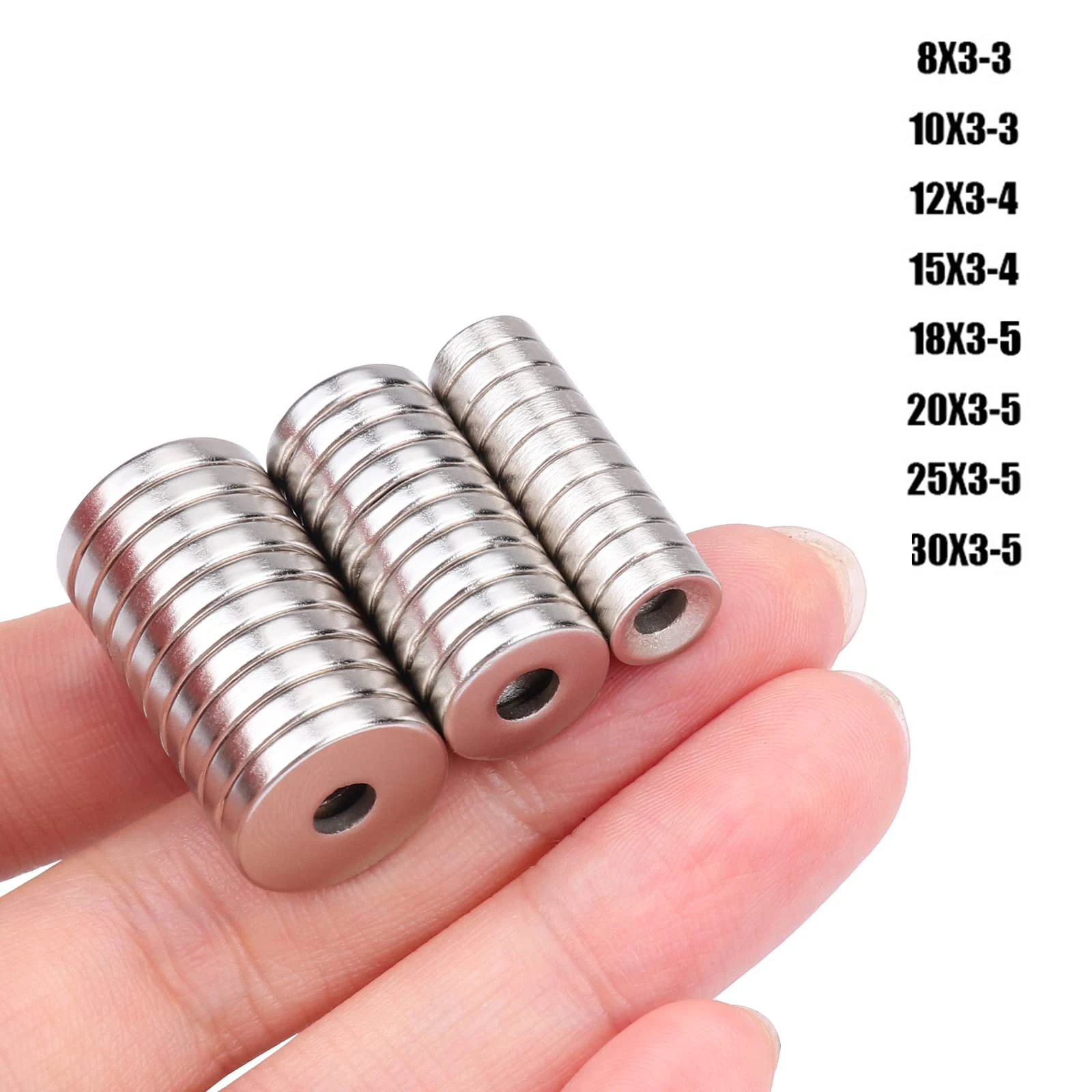 

3-50 pcs Strong Magnets Countersunk Round NdFeB Neodymium Magnet Powerful Rare Earth Permanent Fridge Magnets for DIY