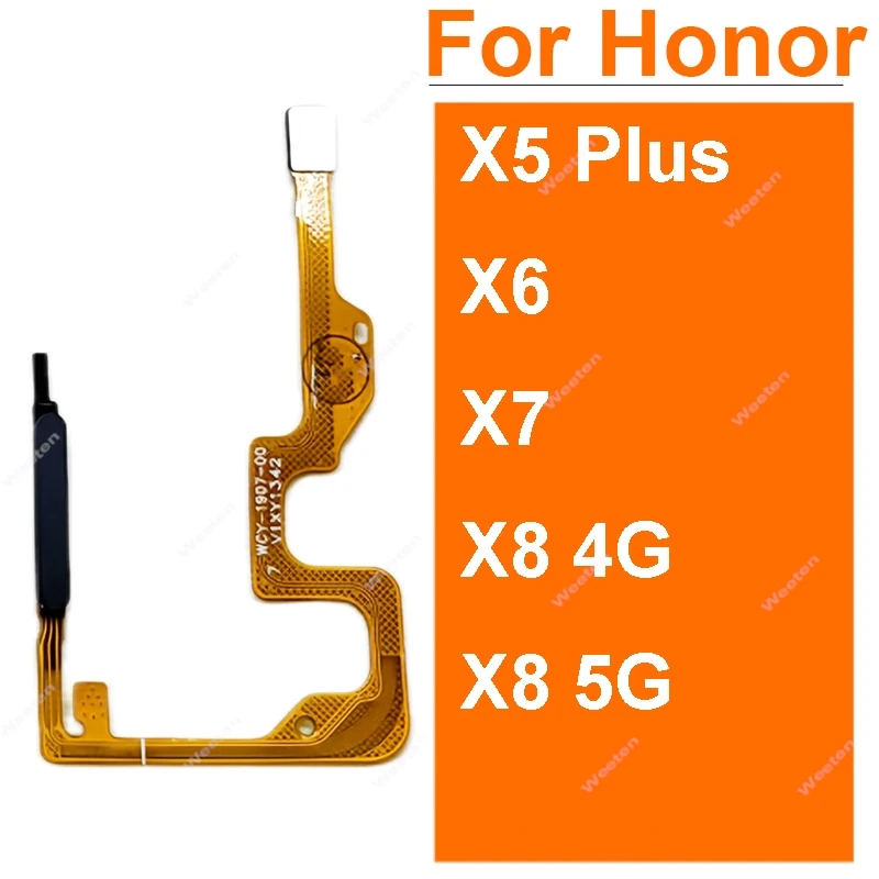 

Menu Return Key Touch ID Sensor For Huawei Honor X5 Plus X6 X7 X8 4G 5G FingerPrint Sensor Home Flex With Power Button Spare