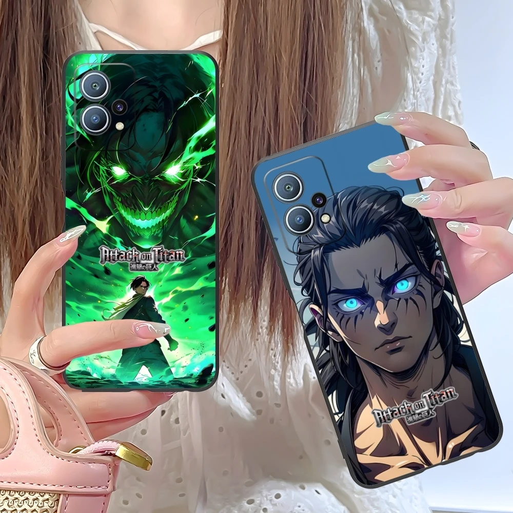 AOT Eren Yeager Mobile Cell Phone Case for Huawei P60 P50 P40 P30 P20 P10 P9 P8 Pro Lite Plus Black Soft Phone Cover Shell