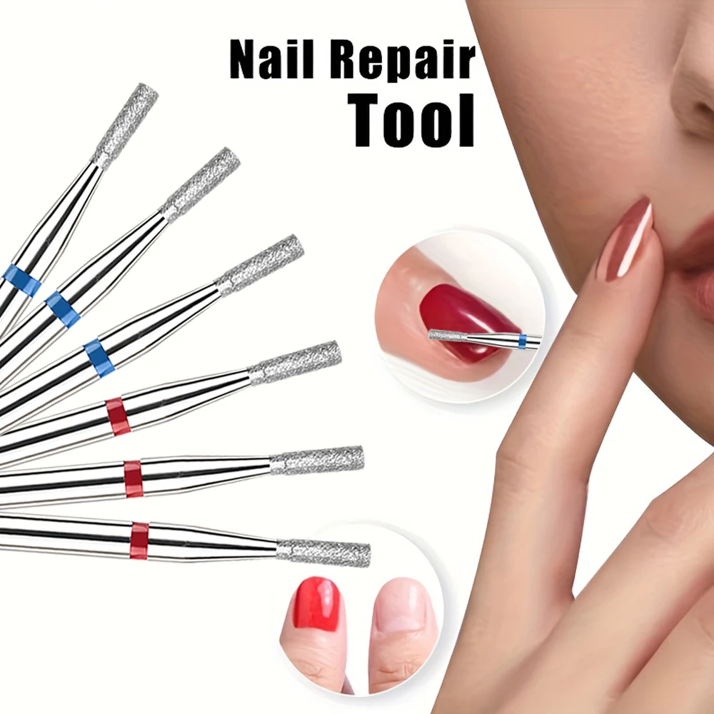 Tapered Diamond Cuticle Bit 3/32 Nail Drill Bits Manicure Drills Nails Heads to Nails Cutters for Manicure Accessories Tools