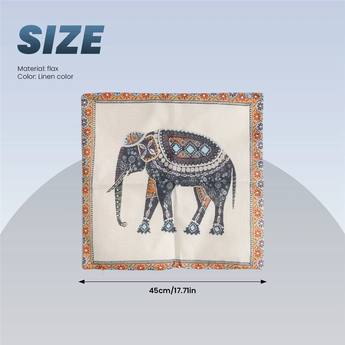 Индийский вязаный слон из хлопка и льна, наволочка, чехол для подушки, декор