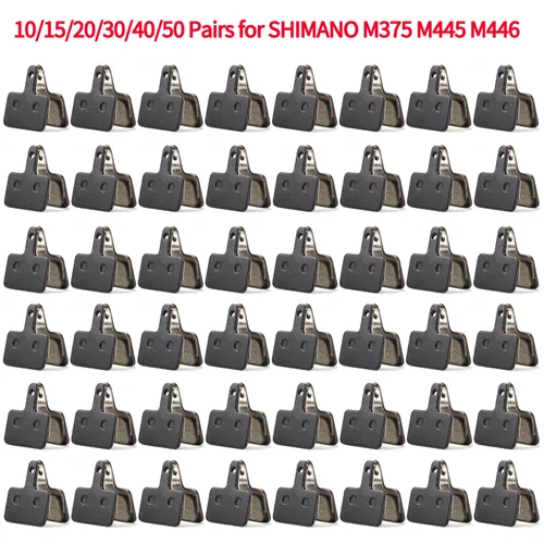 Pastillas de freno de disco para bicicleta de montaña, piezas de resina semimetálicas para SHIMANO M375 M445 M446, 10/15/20/30/40/50 pares