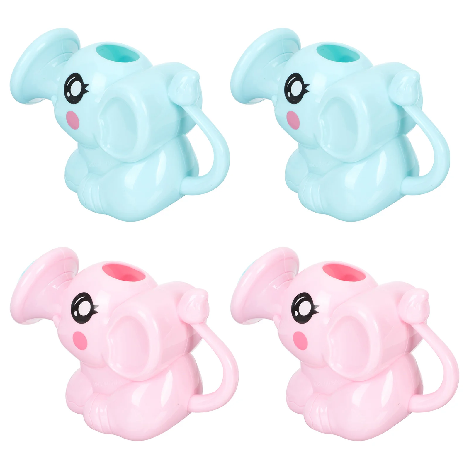 

4 Pcs Cartoon Household Elephant Watering Can Child Childrens Toys Baby Bath Toddler 13x9cm Abs Tub Kids Pot Bathing