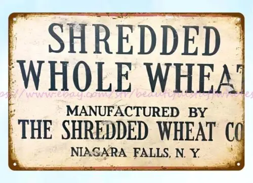 interior design help shredded whole wheat Niagara Falls NY metal tin sign