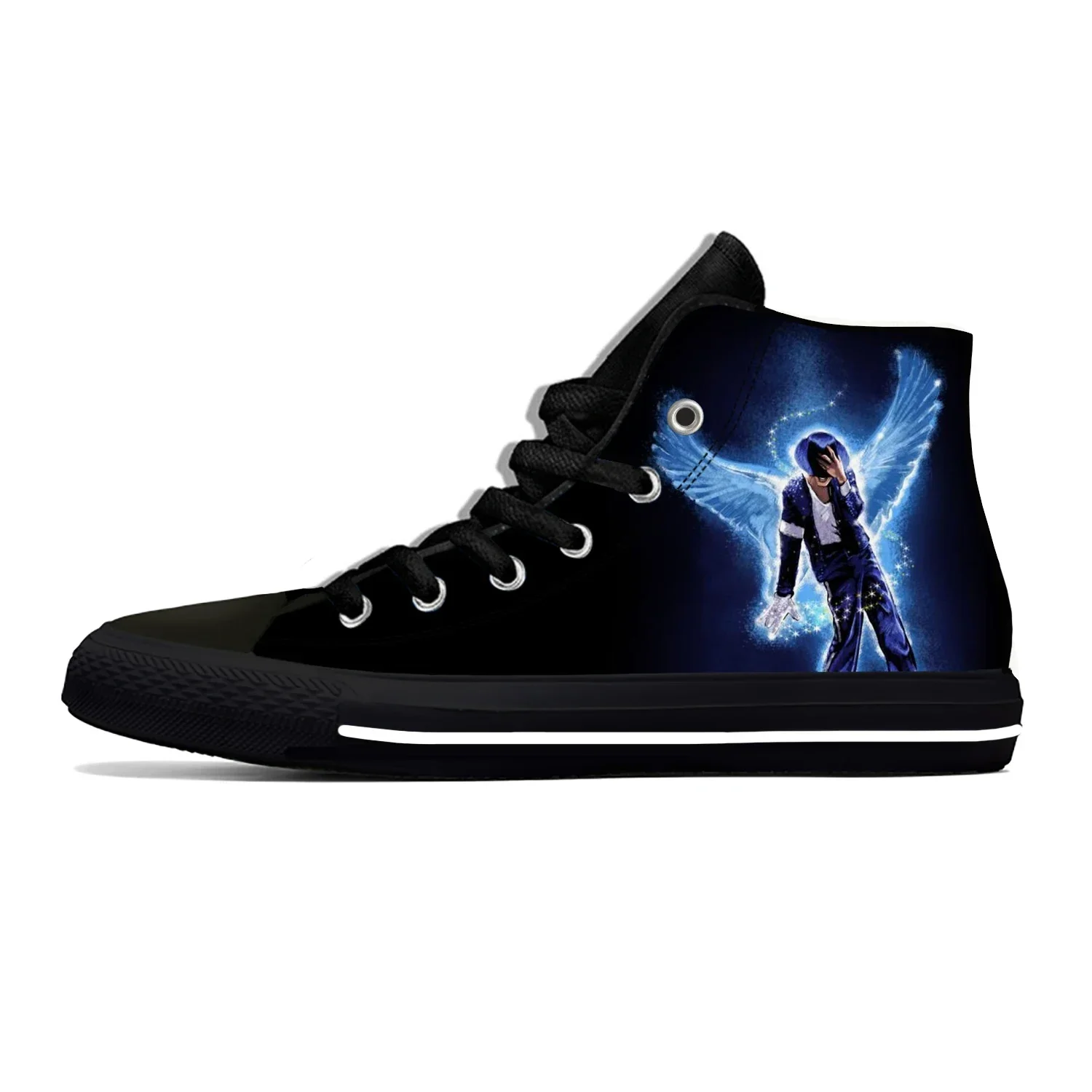 

King of Pop Michael Jackson Rock Music Fashion Casual Cloth Shoes High Top Lightweight Breathable 3D Print Men Women Sneakers