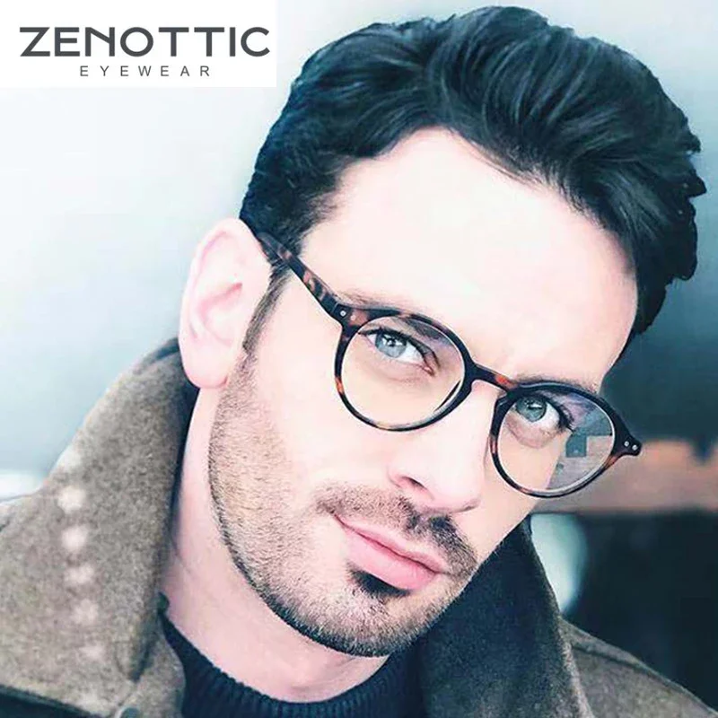 ZENOTTIC 2024 Retro-Lesebrille, Anti-Blaulicht-blockierende Leser, modisch, leicht, für Damen und Herren, Dioptrien 0 bis 4,0