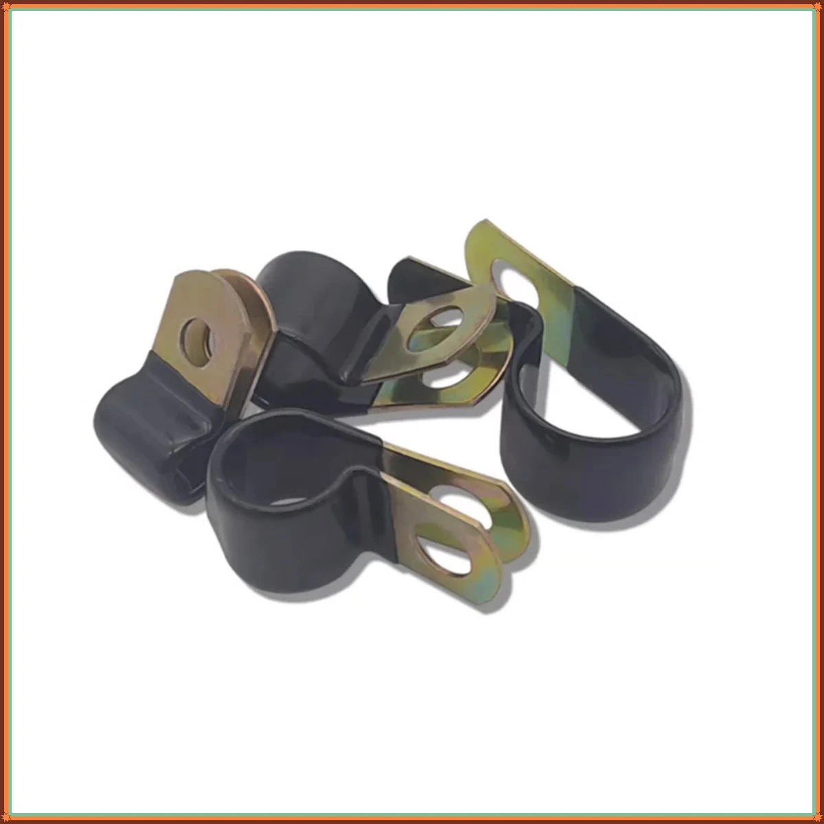 Carbon Steel Galvanized Single Pipe Clip, Anti‑Vibration Anti‑Slip Flame Retardant Insulation Wire Harness Cable Clamp Fastener