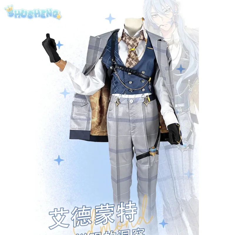 

Anime Nu: Carnival Edmond Sharp-eyed Insight Cosplay Costume Suit Gorgeous Handsome Uniform Halloween Party Man Woman Outfit