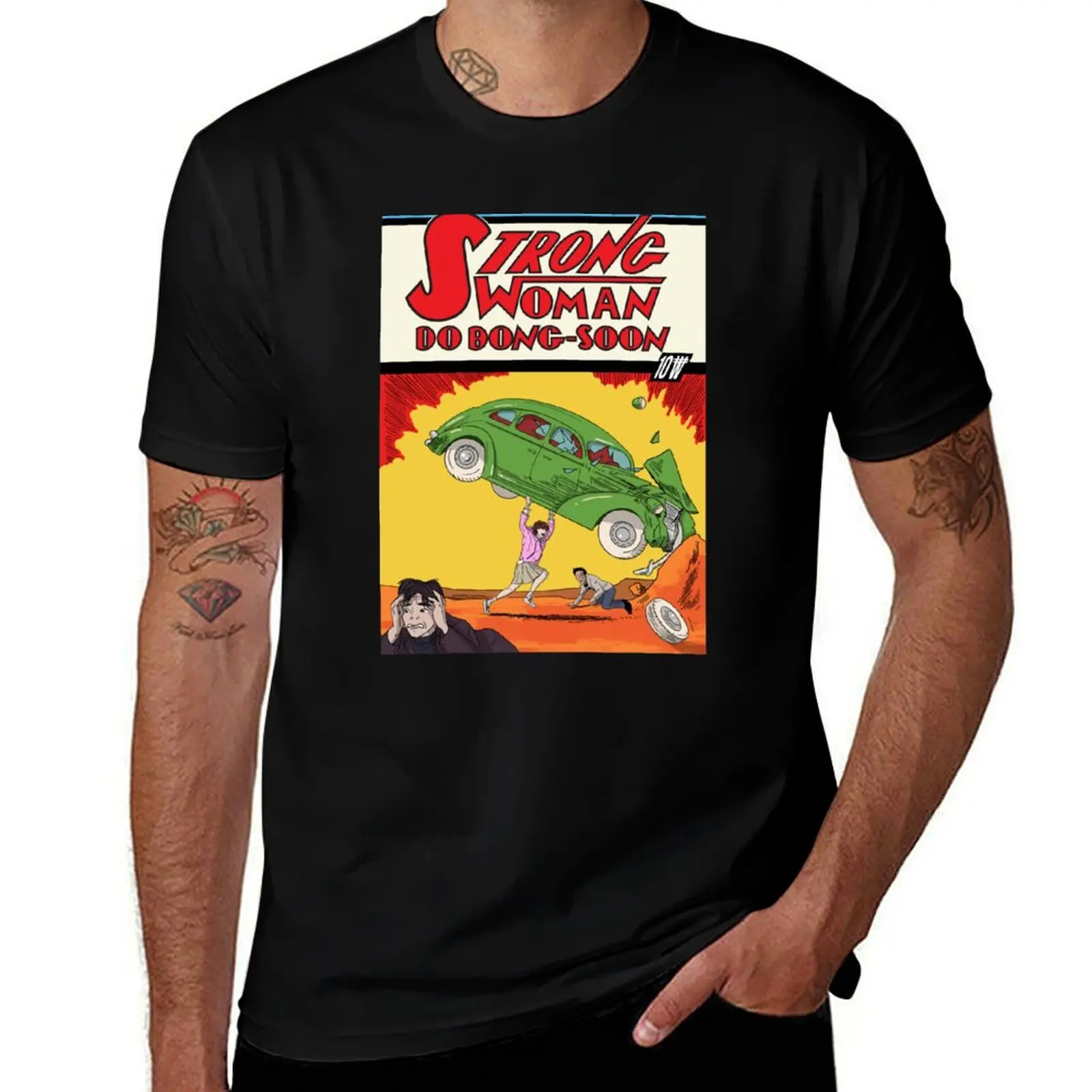 Do Bong-Soon Eng T-Shirt Casual Basic Short Sleeve T-Shirt