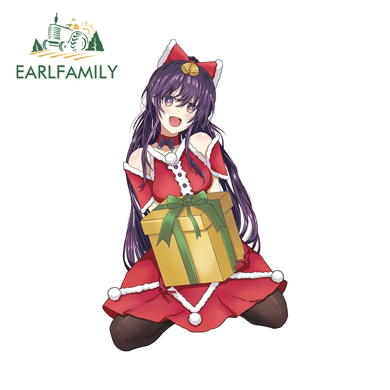 EARLFAMILY 13cm × 7.7cm Christmas Style Yatogami Tooka Car Stickers Adorable Anime Girls Decals Artistic Durable Car Goods