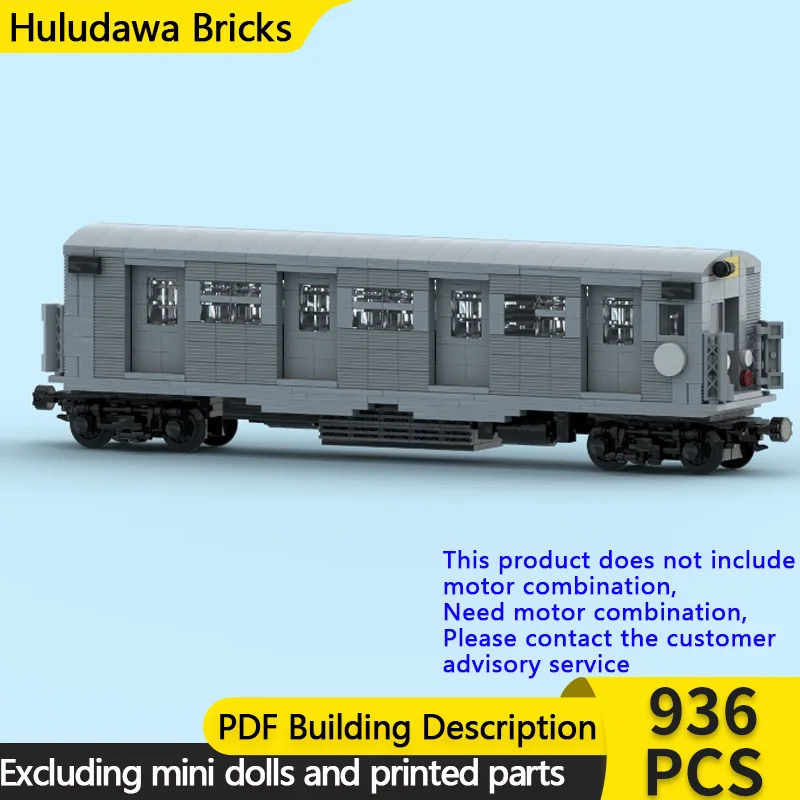 

City Car Model MOC Building Bricks Subway Train Passenger Car Modular Technology Children Holiday Gifts Assemble Toys Suit