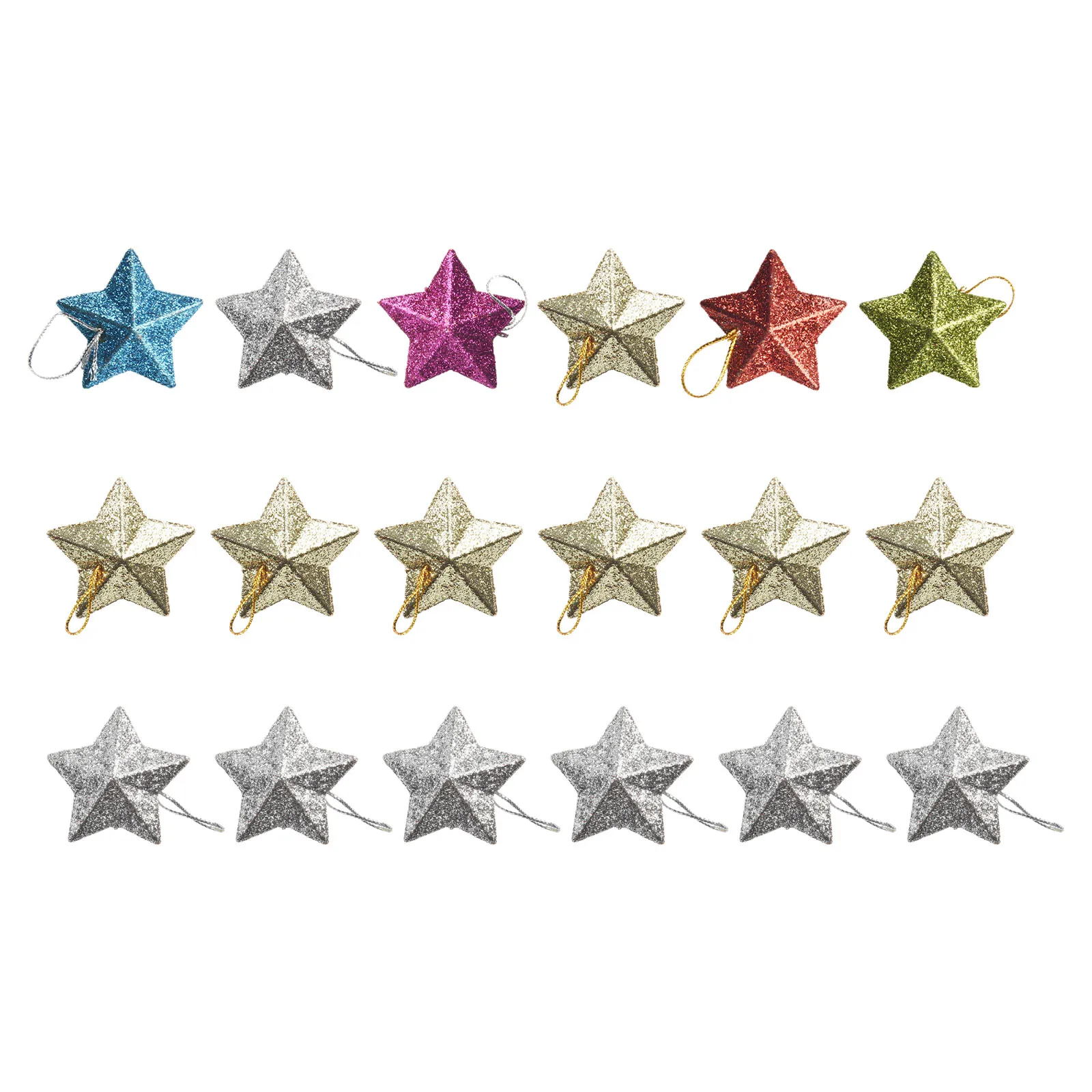 Star Ornament Star Pendants Wedding Family Dinner Valentines Day Plastic Silver Approx.5x5cm/1.97x1.97in Brand New