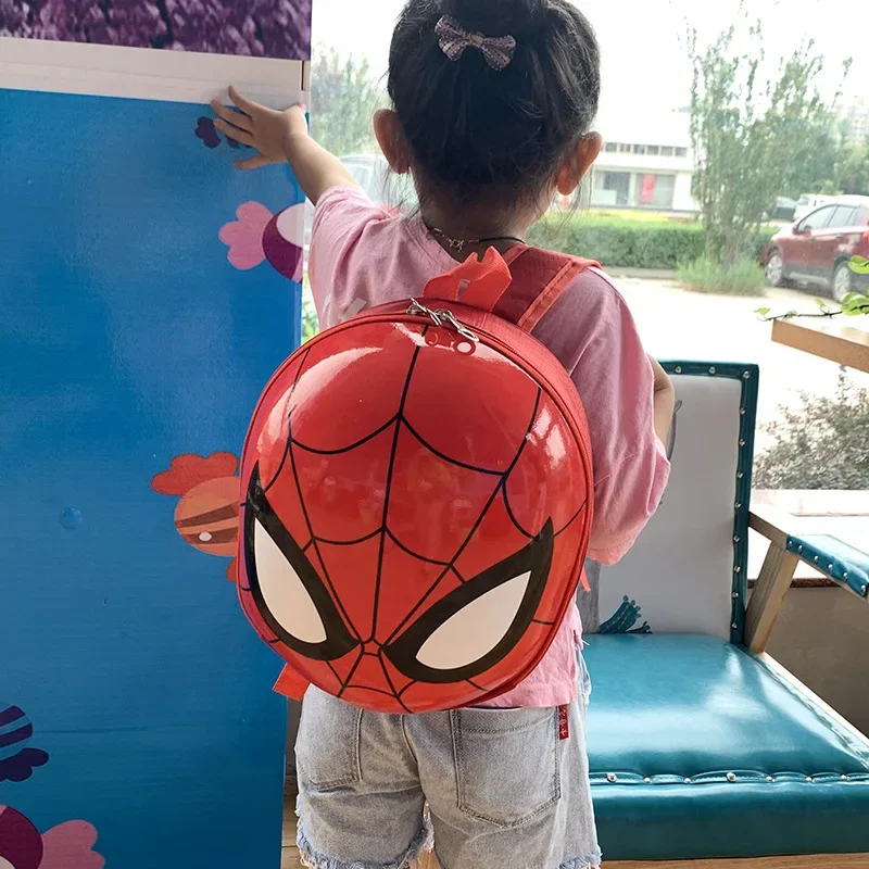 Marvel Backpack Spiderman Super Heroes Men's Backpack Children Boys Kindergarten Backpack Anime Cartoon 3D Stereo Girls Bag Kids