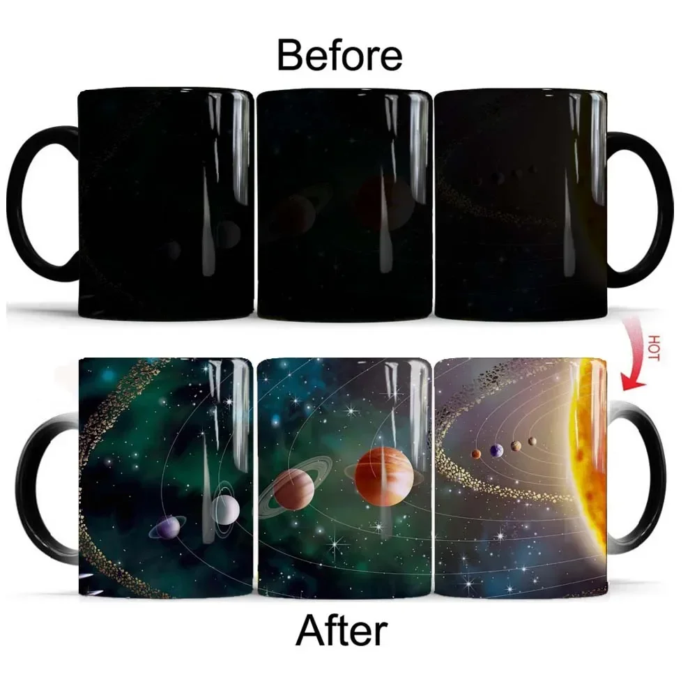 Milky Way Coffee Mug 350ml Ceramic Color Changing Magic Mug and Cup Astronomers Friends Birthday Gift