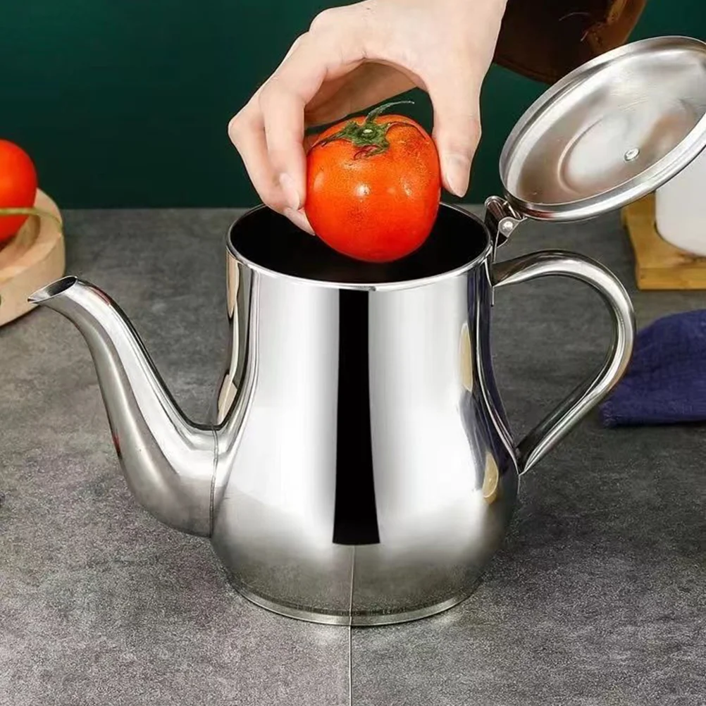 

Oil Holder for Kitchen Stainless Steel Pot Coffee Pod Maker Household Bacon Grease Saver with Strainer Silver Olive