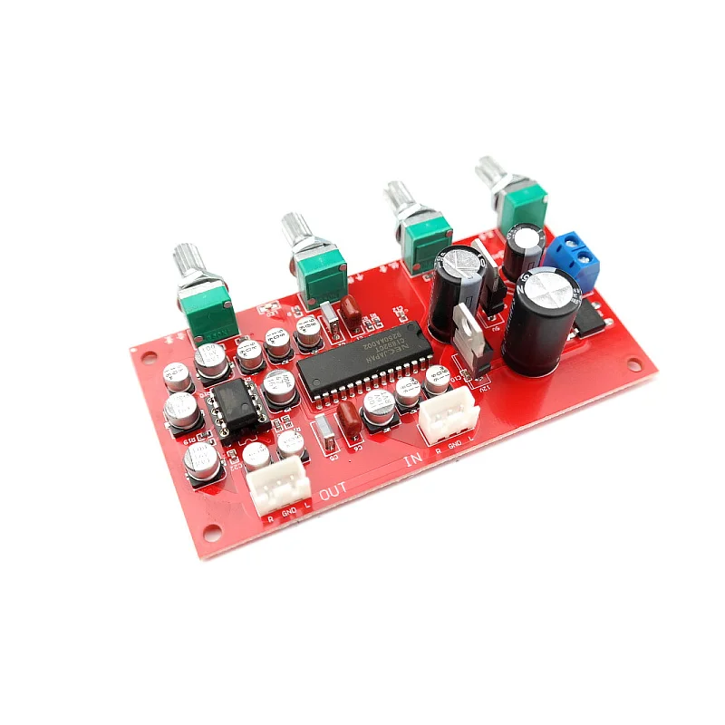 UPC1982CT Audio Preamplifer UPC1982 Tone Control Board NE5532 OP-AMP With Bass Treble Balance Sound Control