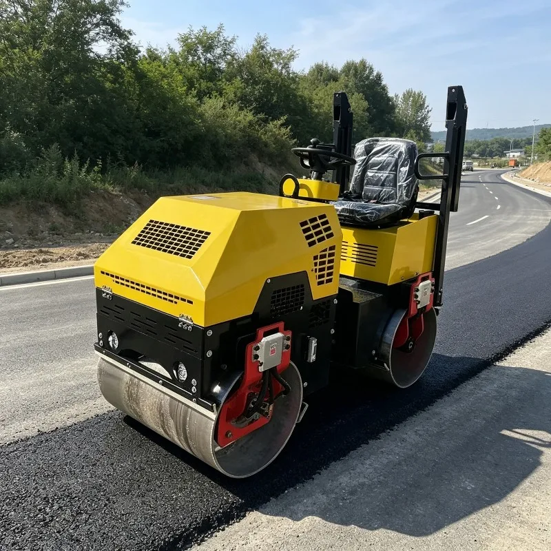 Double Drum Ride On Hydraulic Vibratory Road Roller for Asphalt Pathway and Trail Edge Compaction Customized
