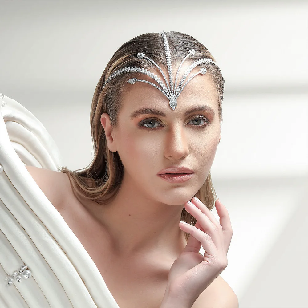 

New Zircon Hairband Glittering Headwear Exaggerated Personality Bridal Accessory Versatile Stylish Hairband for Women