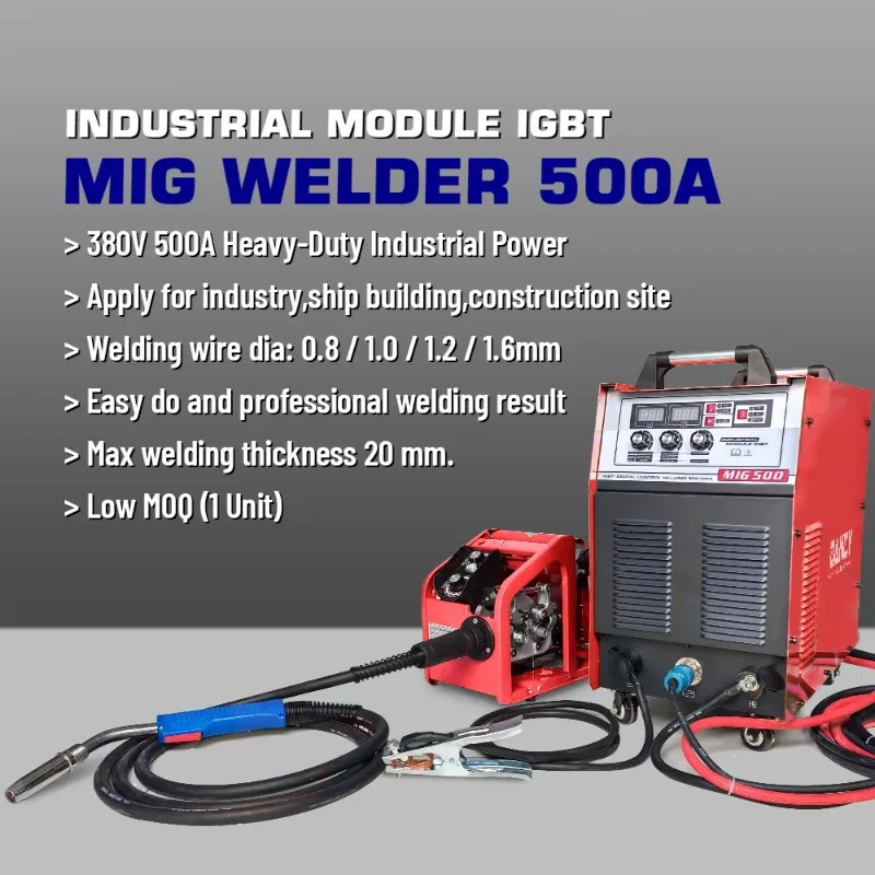 High-Efficiency Wire Feeder New Industrial Mig 380v Heavy Duty 500a Igbt Professional Co2 Gas Welder Welding Machine