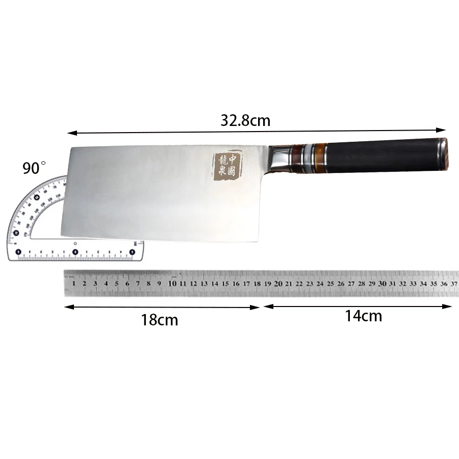 7 Inch Slicing Knife High-Speed Powder Steel Blade Sharp Chef Cleaver Meat Cutting Vegetables Kitchen Knife Wood & Resin Handle