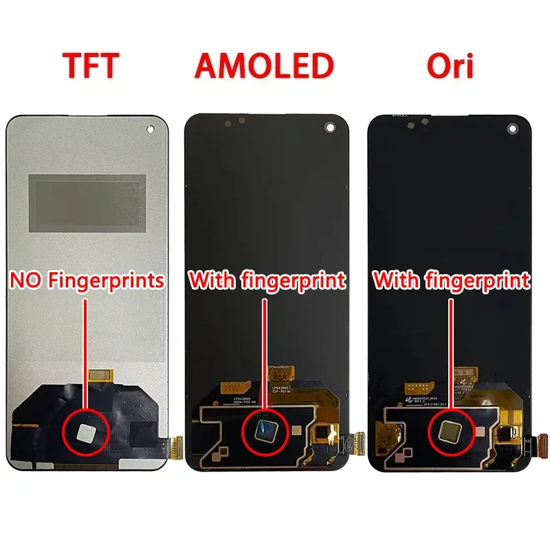 Super AMOLED For OnePlus Nord 2 Nord2 5G LCD DN2101, DN2103 Display Touch Screen Digitizer Panel Assembly For 1+Nord 2 LCD