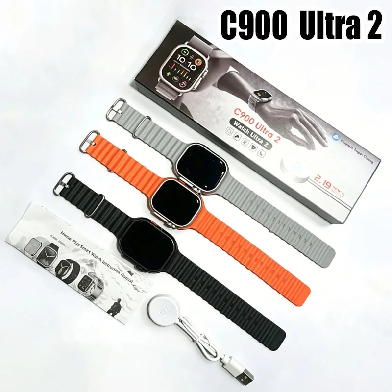

C900 Ultra 2 Sports Smartwatch NFC Bluetooth Call Blood Pressure Heart Rate Tracker Waterproof Fitness Watch For IOS Android
