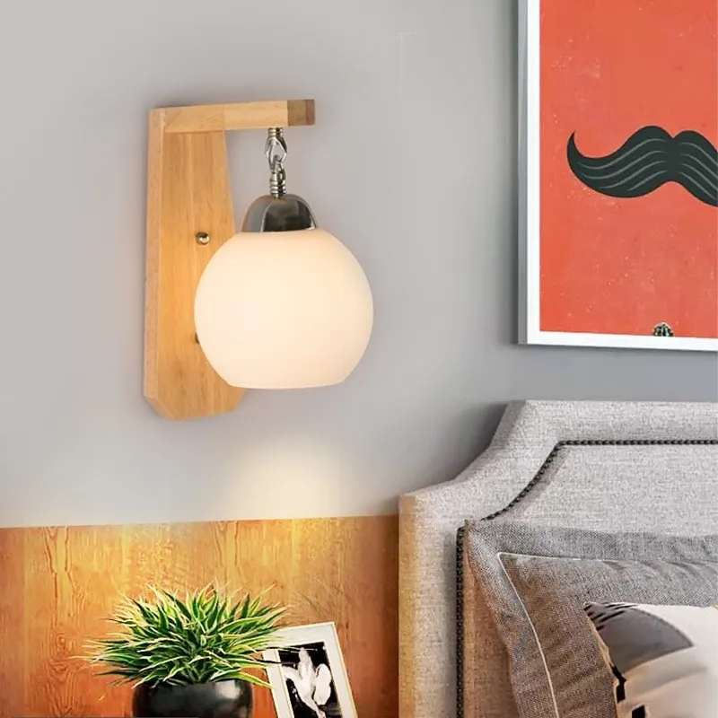 

Luminarias De Interior Wall Lamp Bedroom Loft Led Sconce Indoor Wall Lamps Modern Glass Lampshade Lights For Bathroom Lighting