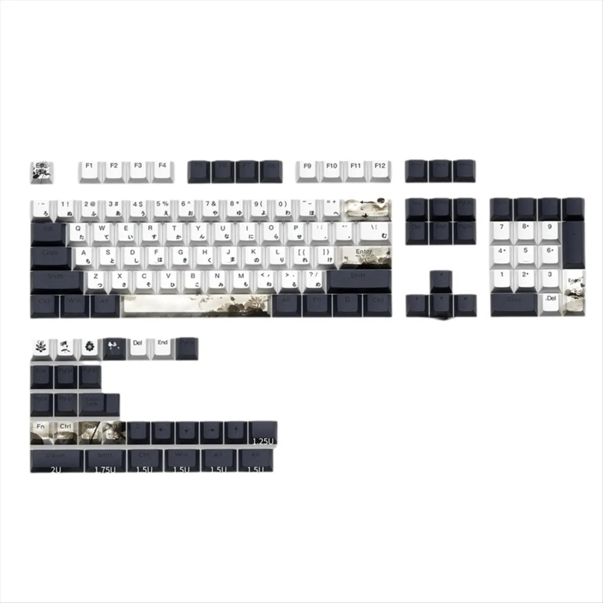 ^&*Summer sale- 133 Keys Keycaps PBT Cherry Keycap Set Personalized Customized Japanese Keycaps for 60/84/98/108 Mechanical Keyb
