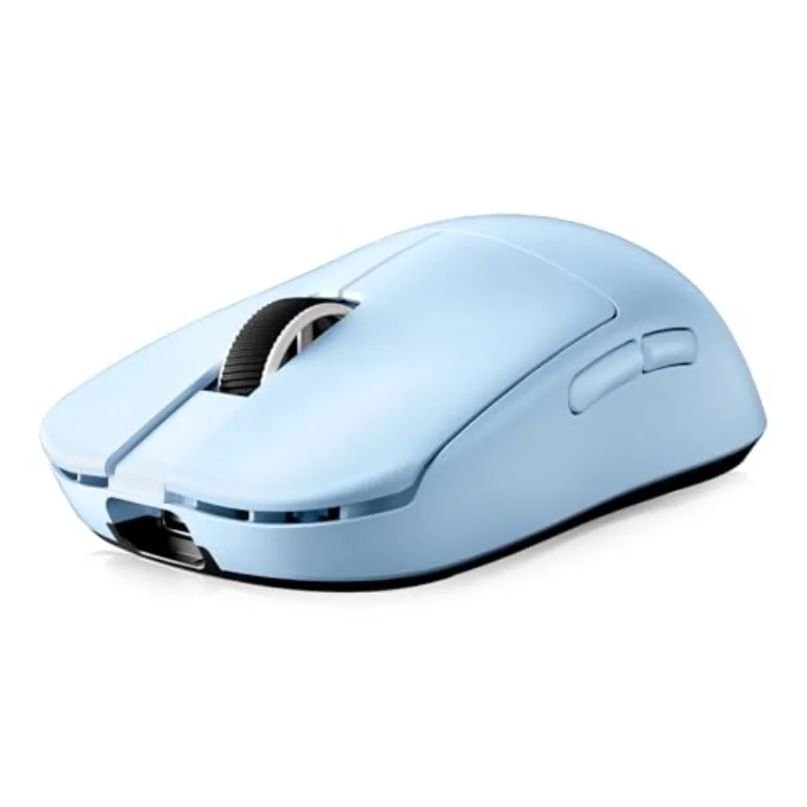 Wireless Gaming Mouse for Esports: 39g ultra-lightweight blue color PAW3395 sensor 26K DPI optical switches programmable button