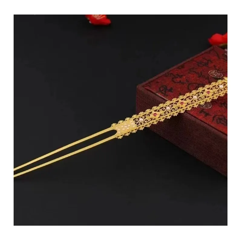 

Pure Copper Gold-plated Restoration Tang Decoration Provider Suit Tang Style High-end Wedding Style