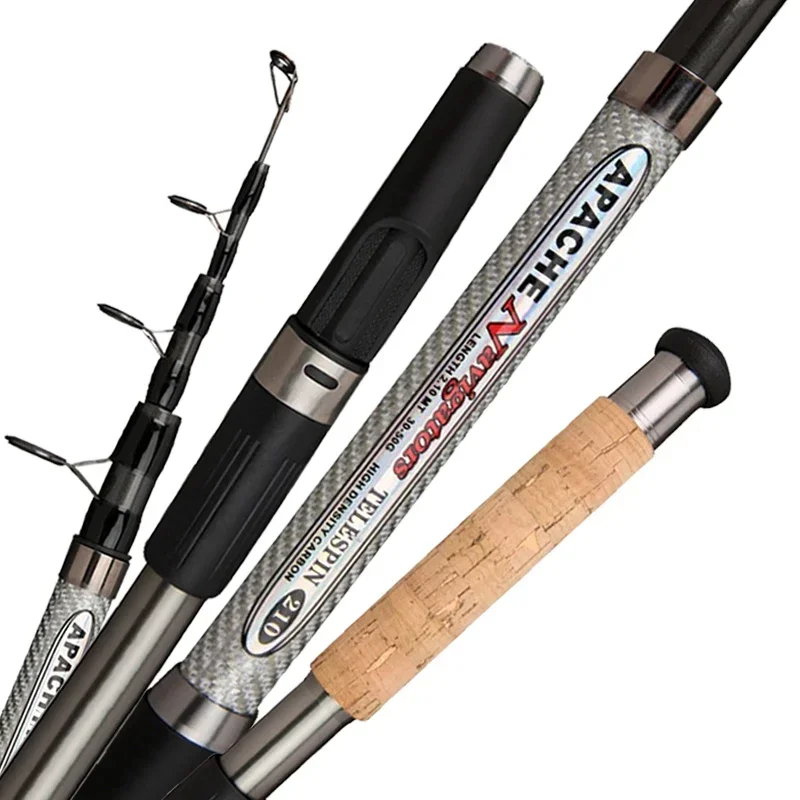 2.1m 2.4m 2.7m 3.0m 3.6m canne à pêche télescopique en carbone super dur canne à pêche ultra-légère voyage mer pôle longue portée canne à lancer