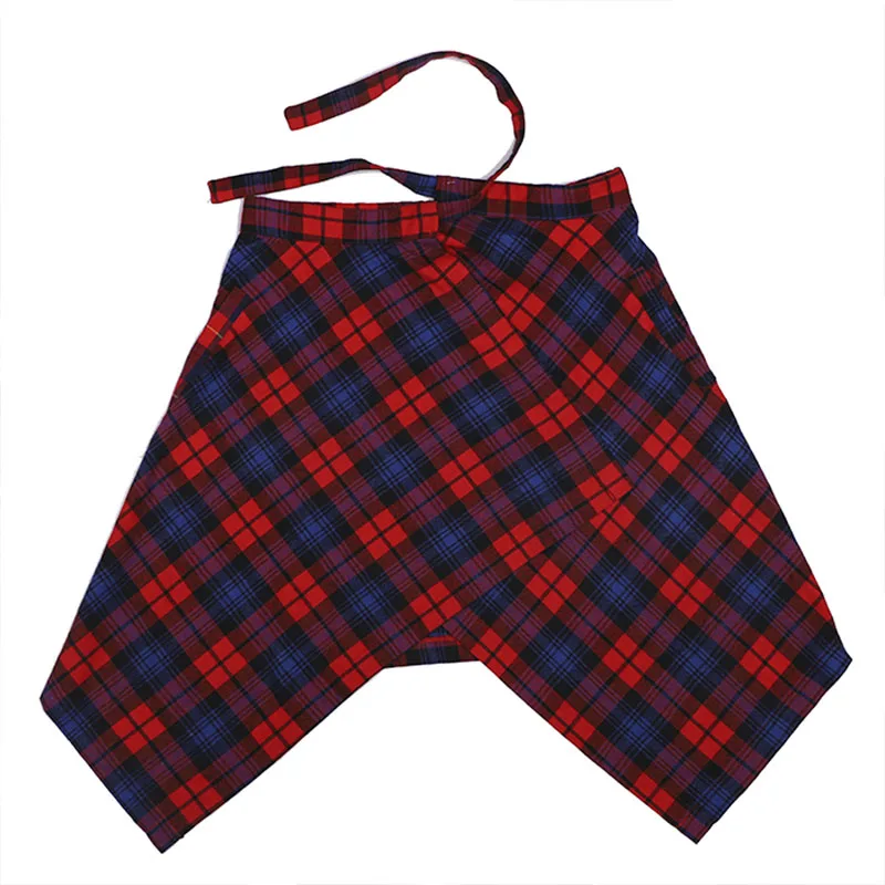 Hip Hop Irregular Men and Women Fake Shirt Hem Spring Autumn Plaid False Shirt Skirt Half-body Female Street Skirts Womens Saia