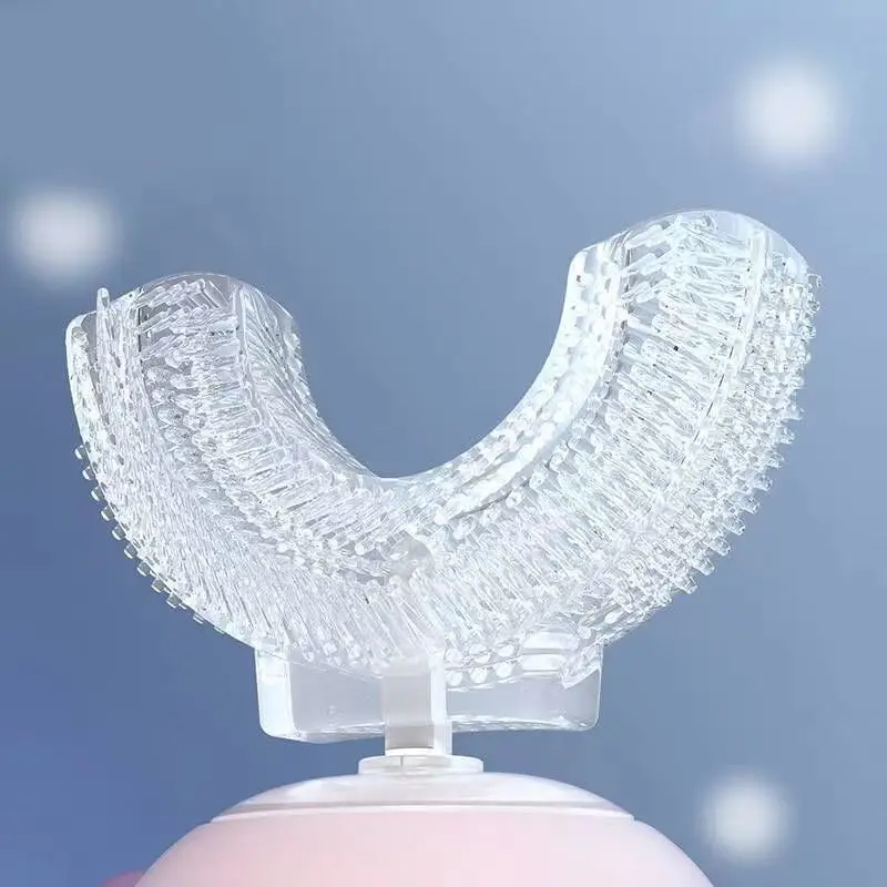 U Shaped Electric Toothbrush Replacement Heads for 360 Degree Sonic Electric Toothbrush Kids Children Adults Silicone Brush Head