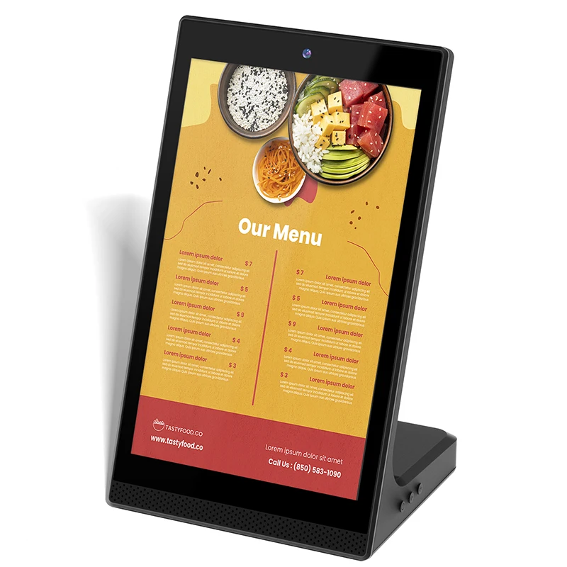 10 Inch L-Shape Capacitive Android 13 Tablet 2GB RAM New Restaurant Desktop Ordering System High Advertising Equipment